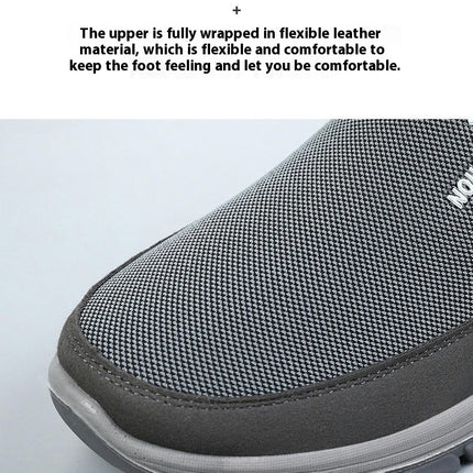 Mens Walking Slip On Shoes Ultra Light Breathable Non Slip Casual Fashion Shoes