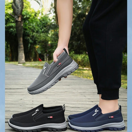 Mens Walking Slip On Shoes Ultra Light Breathable Non Slip Casual Fashion Shoes