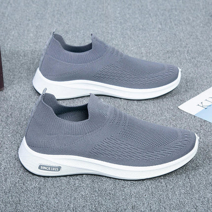 Tennis Shoes Men Outdoor Lightweight Breathable Slip On Walking Shoes