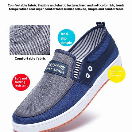 Mens Slip On Shoes Business Breathable Walking Shoes Non Slip Walking Shoes