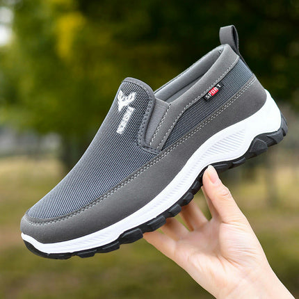 Men Breathable Mesh Walking Casual Lightweight Slip-on Stylish Shoes