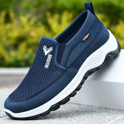 Men Breathable Mesh Walking Casual Lightweight Slip-on Stylish Shoes