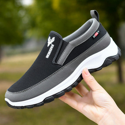 Men Breathable Mesh Walking Casual Lightweight Slip-on Stylish Shoes