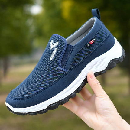 Men Breathable Mesh Walking Casual Lightweight Slip-on Stylish Shoes