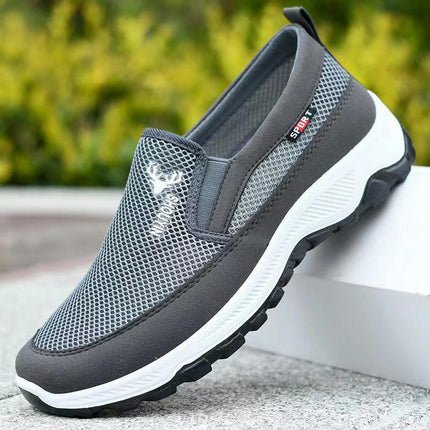 Men Breathable Mesh Walking Casual Lightweight Slip-on Stylish Shoes