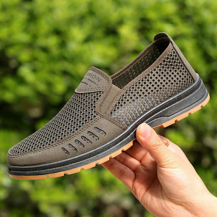 Men's Slip-on Stretch Casual Shoes Lightweight Comfortable Shoes Model A