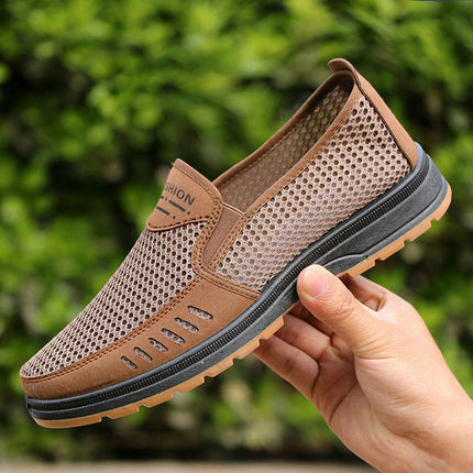 Men's Slip-on Stretch Casual Shoes Lightweight Comfortable Shoes Model A