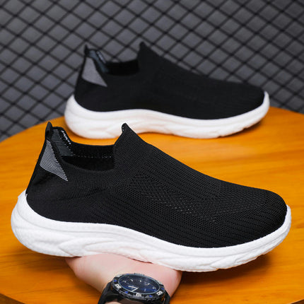 Men's Extra Wide Slip On Breathable Walking Shoes for Plantar Fasciitis Flat Feet