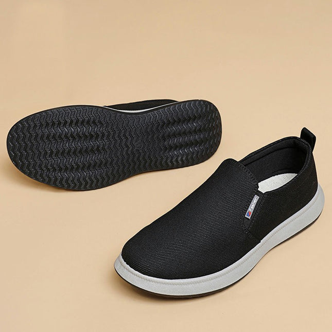 Men Walking Shoes Slip On - Work Cushion Casual Breathable Shoes