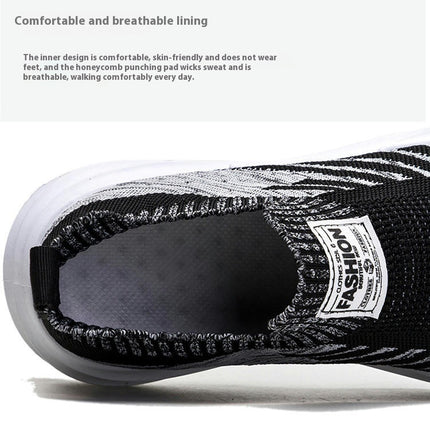 Mens Lightweight Running Casual Walking Sneakers Comfortable Gym Slip On Shoe