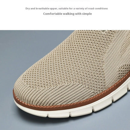 Mens Fashion Fly Woven Mesh Breathable and Comfortable Slip On - for All Season