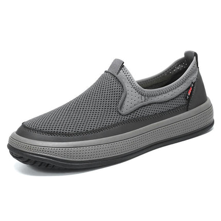 Mens Slip-on Shoes Mesh Breathable Walking Shoes Men's Casual Arch Support Fashion