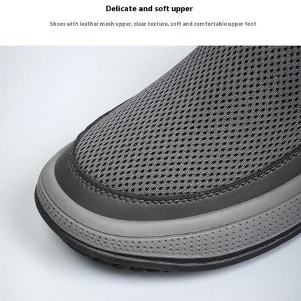 Mens Slip-on Shoes Mesh Breathable Walking Shoes Men's Casual Arch Support Fashion