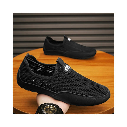 Mens Breathable Slip-on Shoes Casual Mesh for Banquets Work Parties