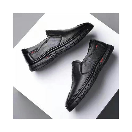 Men's Casual Leather Driving Walking Shoes Comfortable Slip-on Shoes