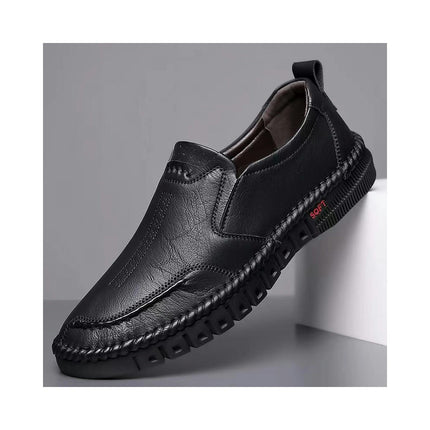 Men's Casual Leather Driving Walking Shoes Comfortable Slip-on Shoes