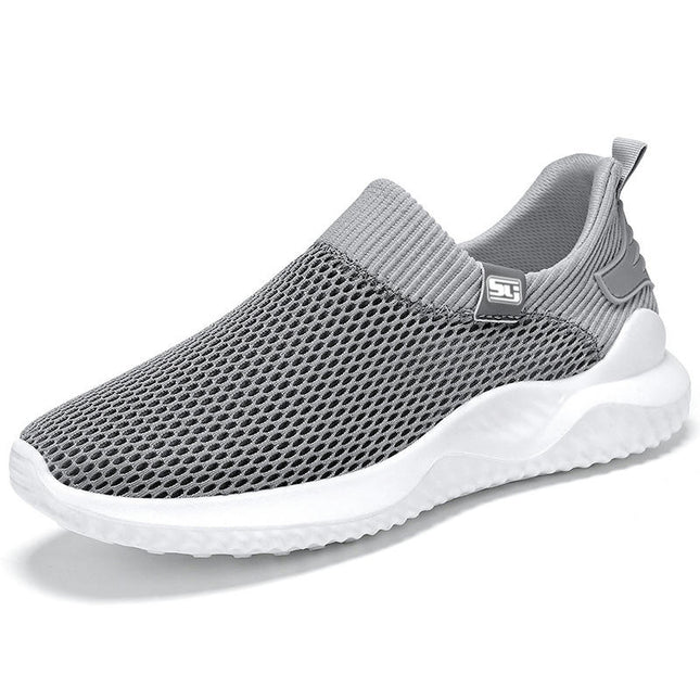 Men's Casual Slip-on Breathable Mesh Sneakers Daily Outdoor Fitness Shoes