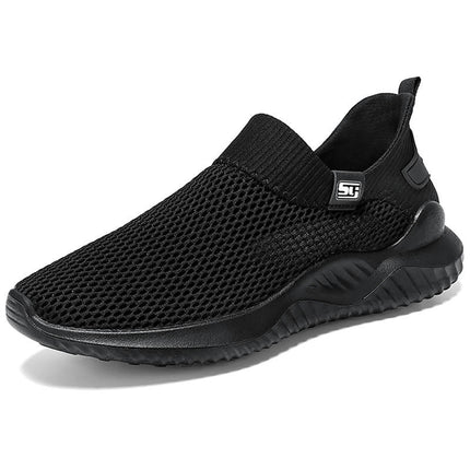 Men's Casual Slip-on Breathable Mesh Sneakers Daily Outdoor Fitness Shoes