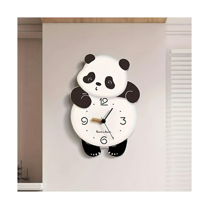 Panda Wall Clock, Home Living Room Clock, Simple Modern Restaurant Clock, Double Feet Can Swing