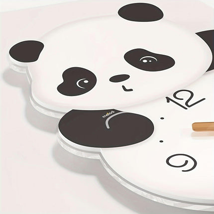 Panda Wall Clock, Home Living Room Clock, Simple Modern Restaurant Clock, Double Feet Can Swing