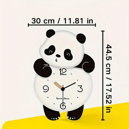 Panda Wall Clock, Home Living Room Clock, Simple Modern Restaurant Clock, Double Feet Can Swing