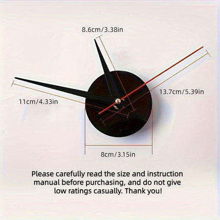 Simple Cover Decorative Clock, Silent Digital Wall Sticker Clock, Creative Self-adhesive Wall Clock