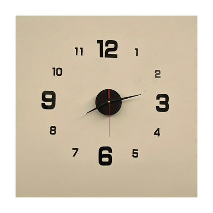 Simple Cover Decorative Clock, Silent Digital Wall Sticker Clock, Creative Self-adhesive Wall Clock