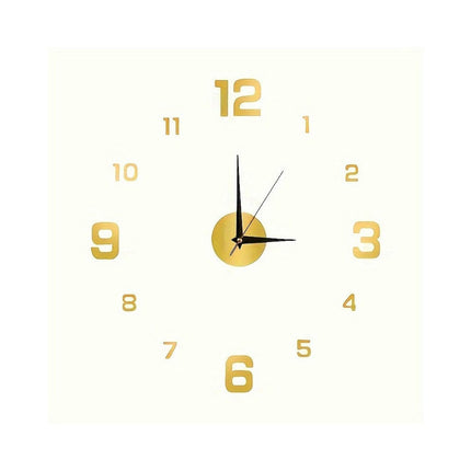 Simple Cover Decorative Clock, Silent Digital Wall Sticker Clock, Creative Self-adhesive Wall Clock