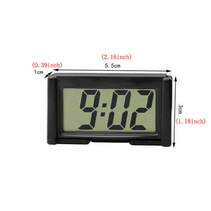 Mini Desktop Clock Car Truck Dashboard Time Self Adhesive Bracket Car Electronic Digital Clock