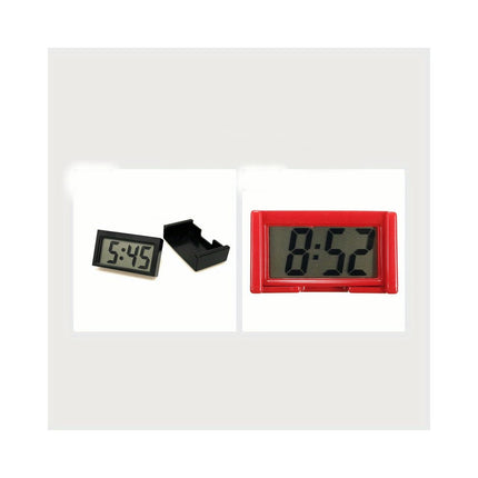 Mini Desktop Clock Car Truck Dashboard Time Self Adhesive Bracket Car Electronic Digital Clock