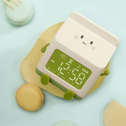 3pcs Milk Carton Shape Electronic Alarm Cloc-USB Rechargeable, Lithium Battery, Timer, Sleep Timer