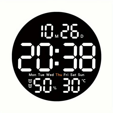 1pcs Electric Digital Color Adjustable Count Up/Down Remote Table Wall LED Clock With Temperature