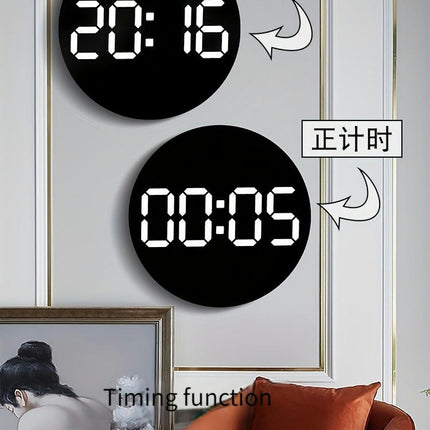 1pcs Electric Digital Color Adjustable Count Up/Down Remote Table Wall LED Clock With Temperature