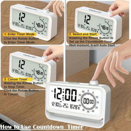 Alarm Clock, Alarm Clock+Timer+Thermometer+Calendar Reminder Alarms, Snooze Mode