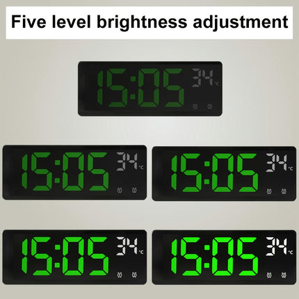 Alarm Clock With Adjustable Brightness And Volume LED Mirror Electronic Clocks Digital Alarm Clock