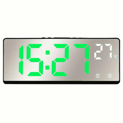 Alarm Clock With Adjustable Brightness And Volume LED Mirror Electronic Clocks Digital Alarm Clock