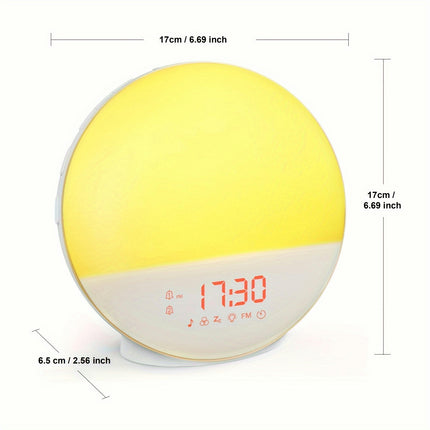 Oval-Shaped Digital Alarm Clock With Radio - USB Powered, Sleep Timer For Home Decor