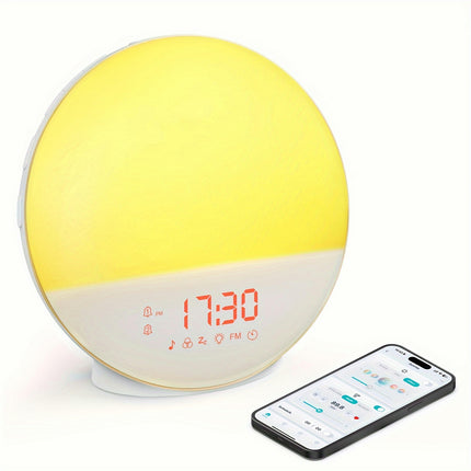 Oval-Shaped Digital Alarm Clock With Radio - USB Powered, Sleep Timer For Home Decor