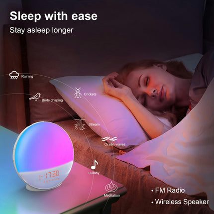 Oval-Shaped Digital Alarm Clock With Radio - USB Powered, Sleep Timer For Home Decor