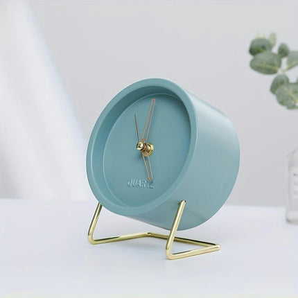 1pc, Silent Hand Clock Table Clock for Heavy Sleepers Decoration for Living Room and Bedroom