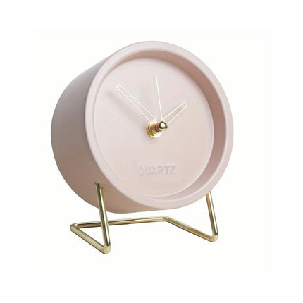 1pc, Silent Hand Clock Table Clock for Heavy Sleepers Decoration for Living Room and Bedroom