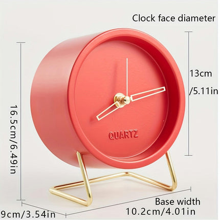 1pc, Silent Hand Clock Table Clock for Heavy Sleepers Decoration for Living Room and Bedroom