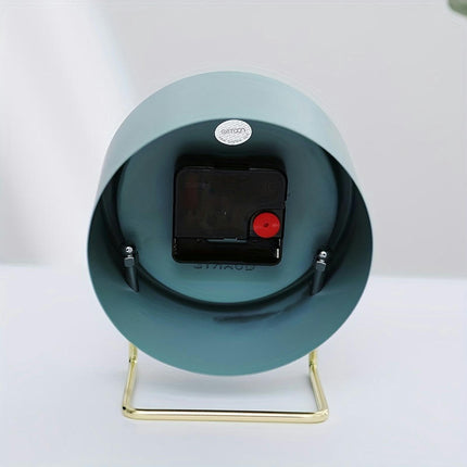 1pc, Silent Hand Clock Table Clock for Heavy Sleepers Decoration for Living Room and Bedroom