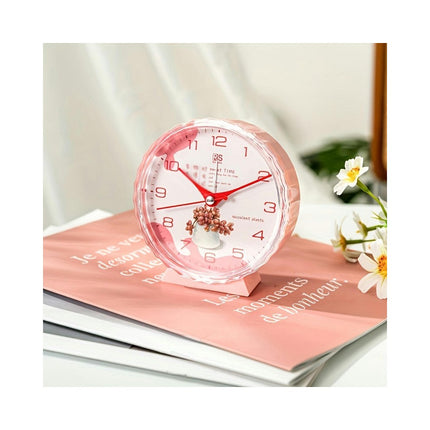 1pc Cartoon Design Alarm Clock, Modern Minimalist Round Tabletop Clock for Home, Office, School