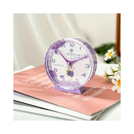 1pc Cartoon Design Alarm Clock, Modern Minimalist Round Tabletop Clock for Home, Office, School