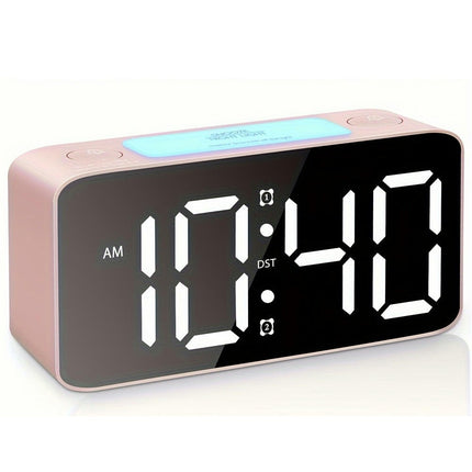 1pc Household Digital Alarm Clock, Mute Clock, Portable Alarm Clock, Desktop Simple Electronic Clock