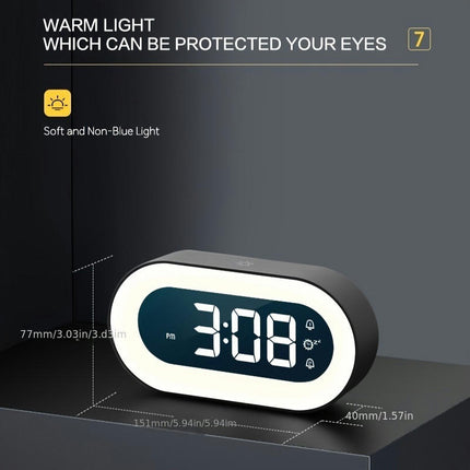 1pc Battery-Powered LED Cartoon Alarm Clock With Adjustable Brightness Ideal For Bedroom And Kitchen