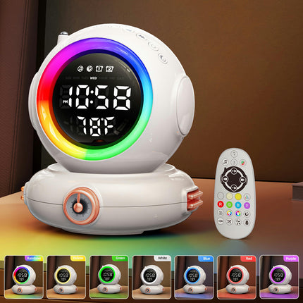 1pc Wake-Up Light Alarm Clock With Dual Alarms, FM Radio, Snooze Function, Brightness Levels