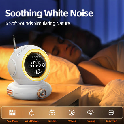 1pc Wake-Up Light Alarm Clock With Dual Alarms, FM Radio, Snooze Function, Brightness Levels