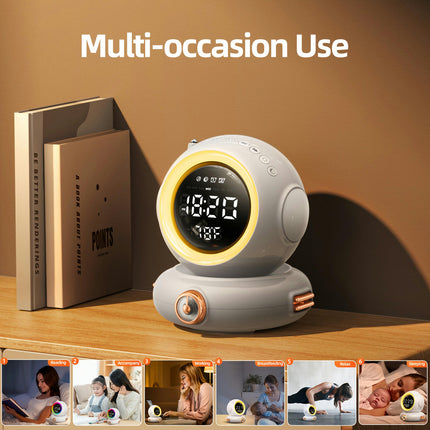 1pc Wake-Up Light Alarm Clock With Dual Alarms, FM Radio, Snooze Function, Brightness Levels